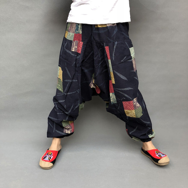 Big Crotch Floor Pants, Loose Thai Pants, Lantern Pants, Big Size Harem Pants