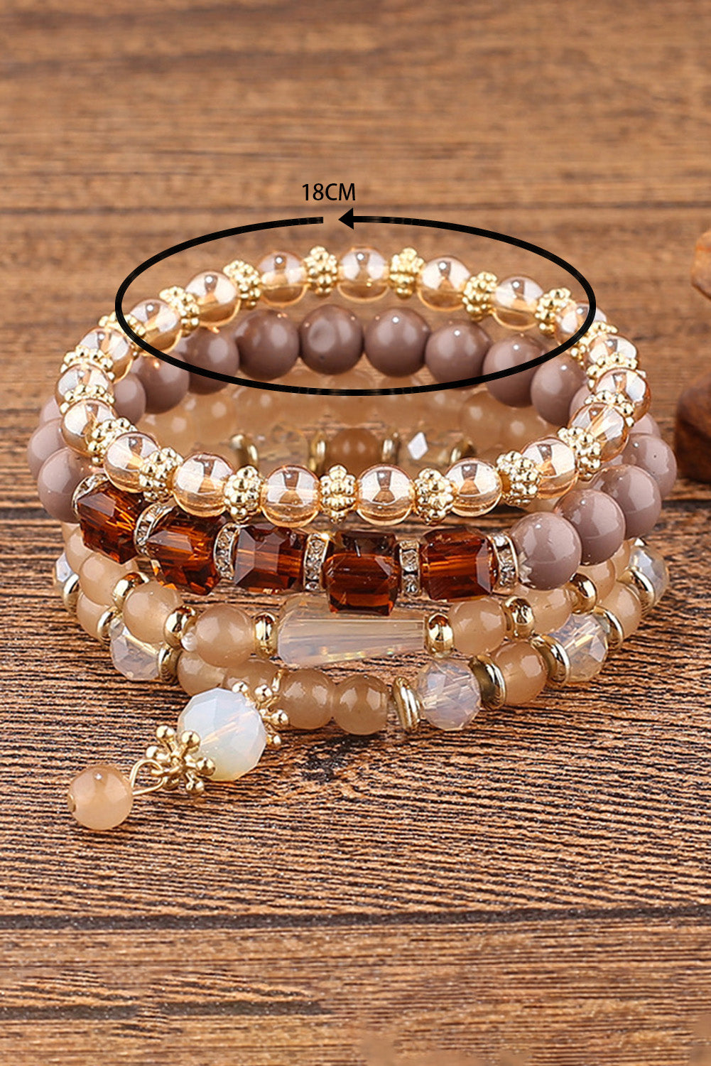 Multi-Beading Crystal Boho Bracelet