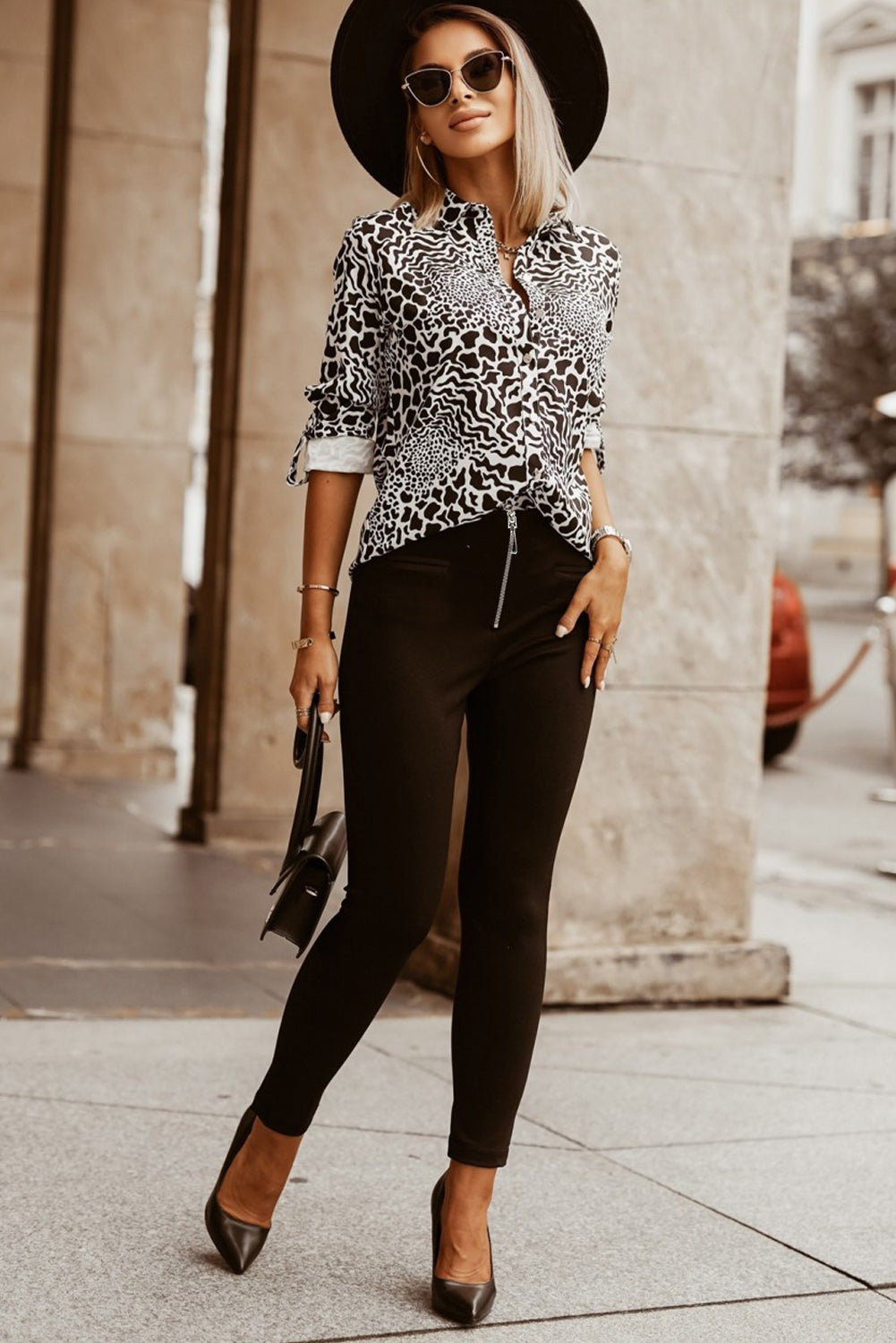 Zipped Pockets High Waist Skinny Pants