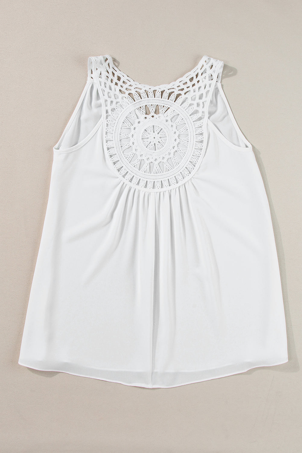 Black Bohemian Crochet Patchwork Sleeveless Tunic