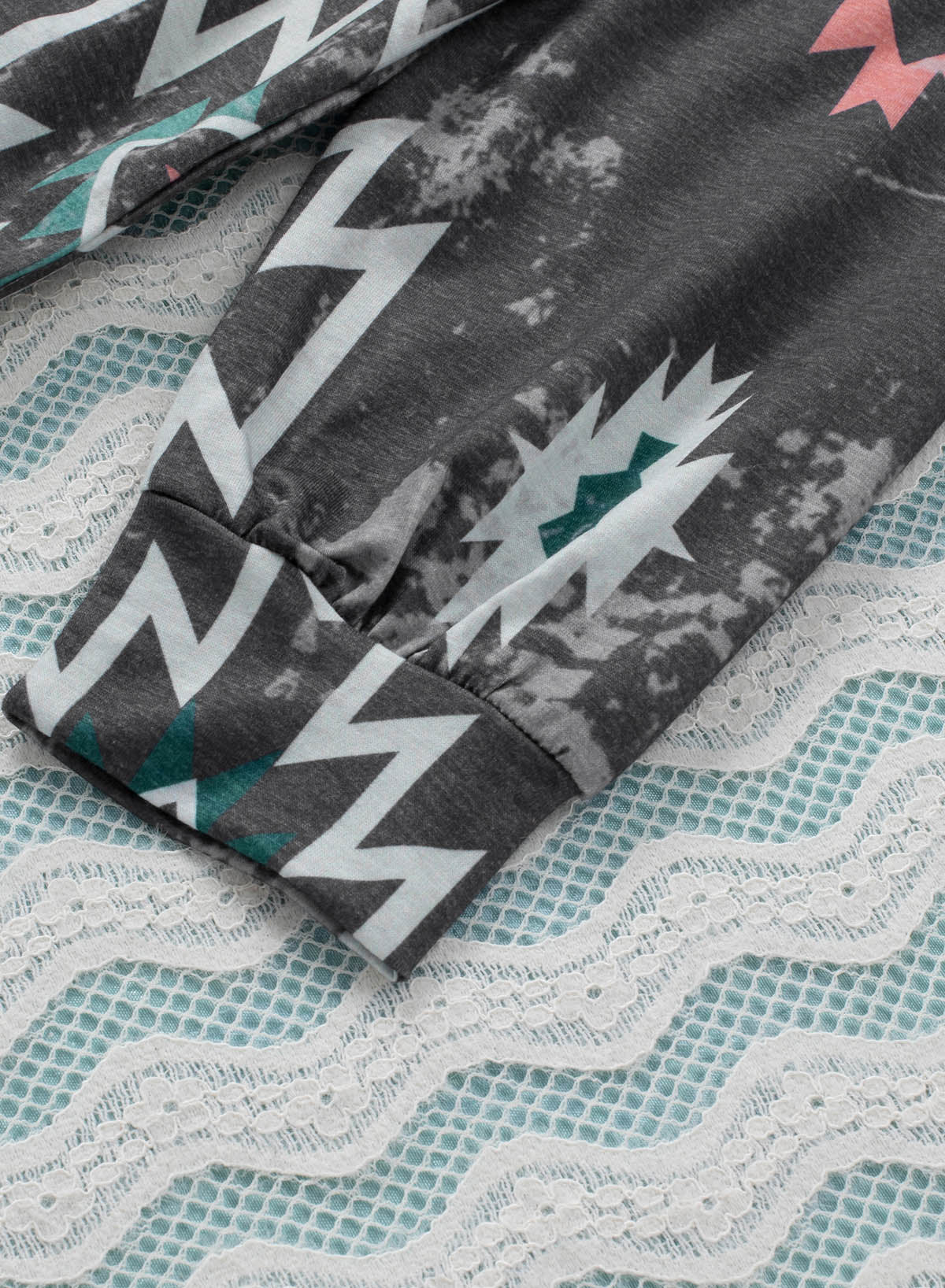 Aztec Kangaroo Pocket Drawstring Hoodie