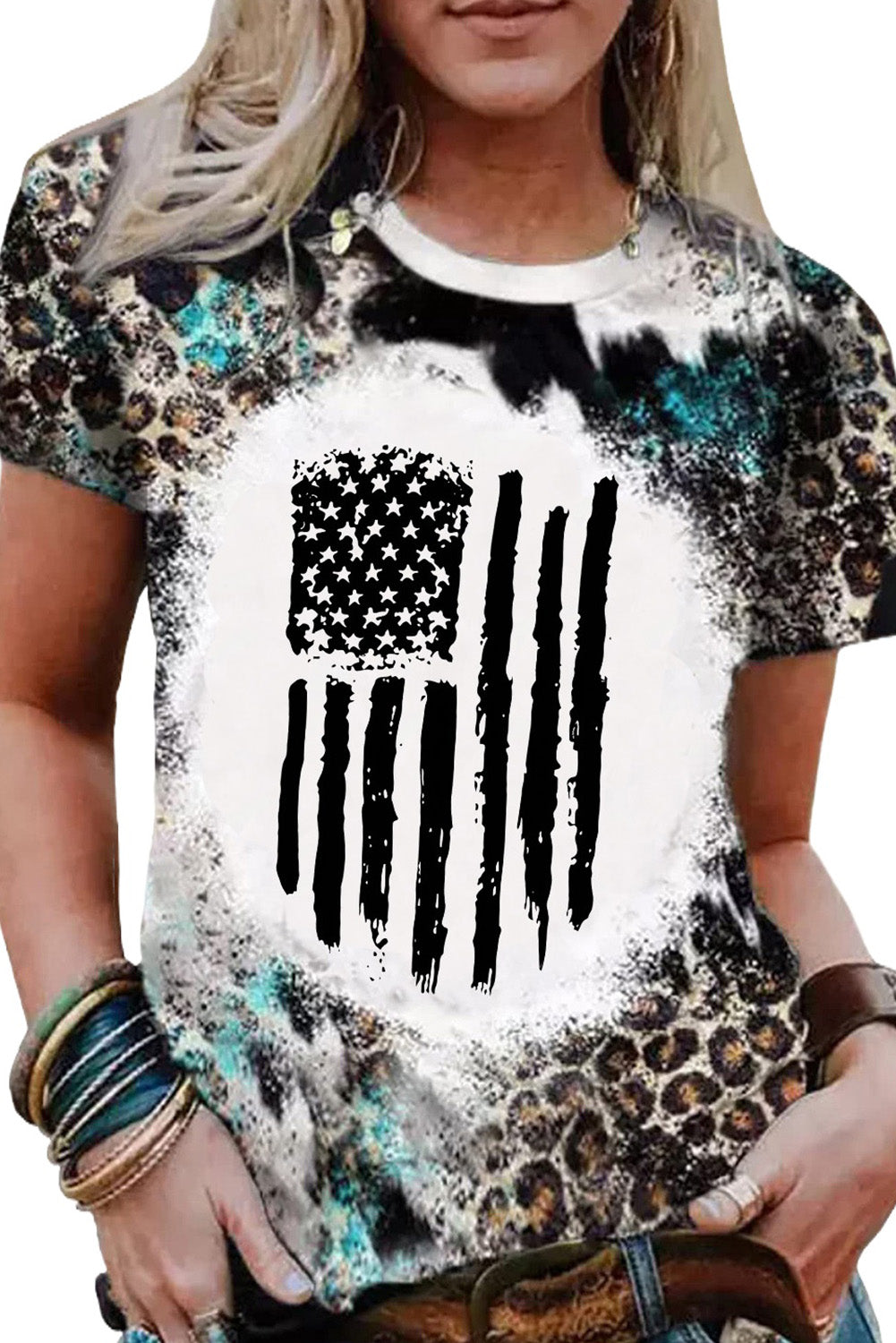 Blank Apparel- Western Fashion Bleached T-Shirt