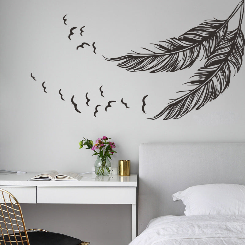Simple Pure Color Feather Bird Bedroom Porch