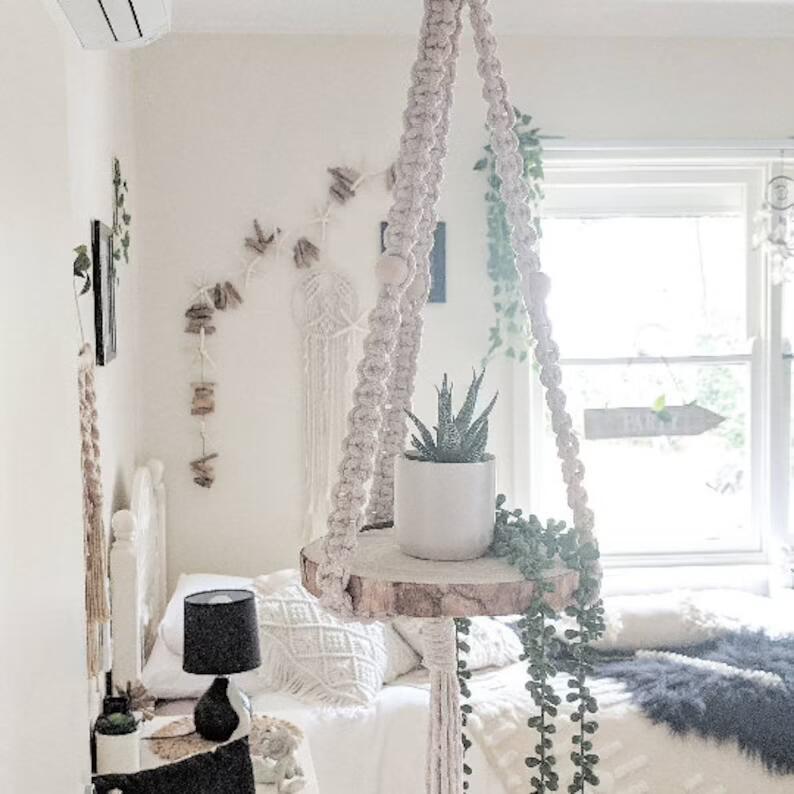 Nordic Hanging Tassel Woven Hanging Flower Stand