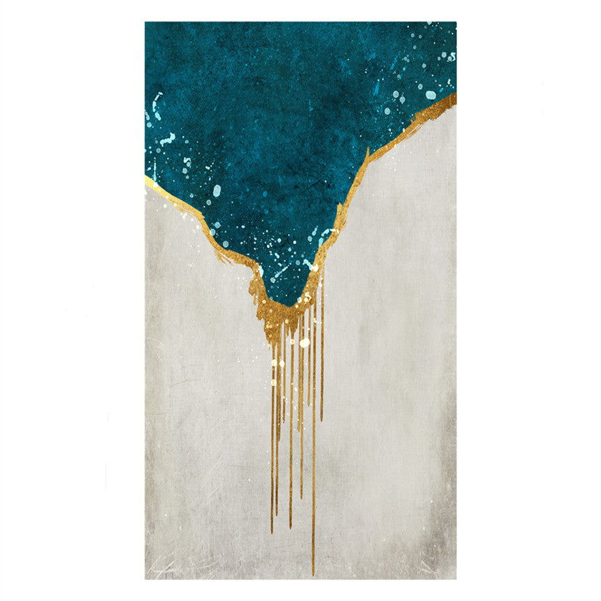 Simple Nordic Abstract Oil Painting Geometric Canvas