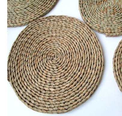 Nordic Straw And Rattan Round Wall Decoration Pendant