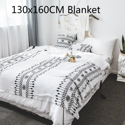 Knitted Woolen Blanket and Pillowcase Home Furnishing