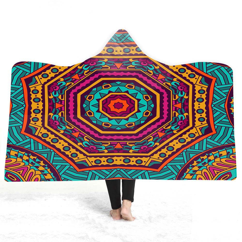 3D Digital Printing Magic Cloak Hooded Cloak Blanket
