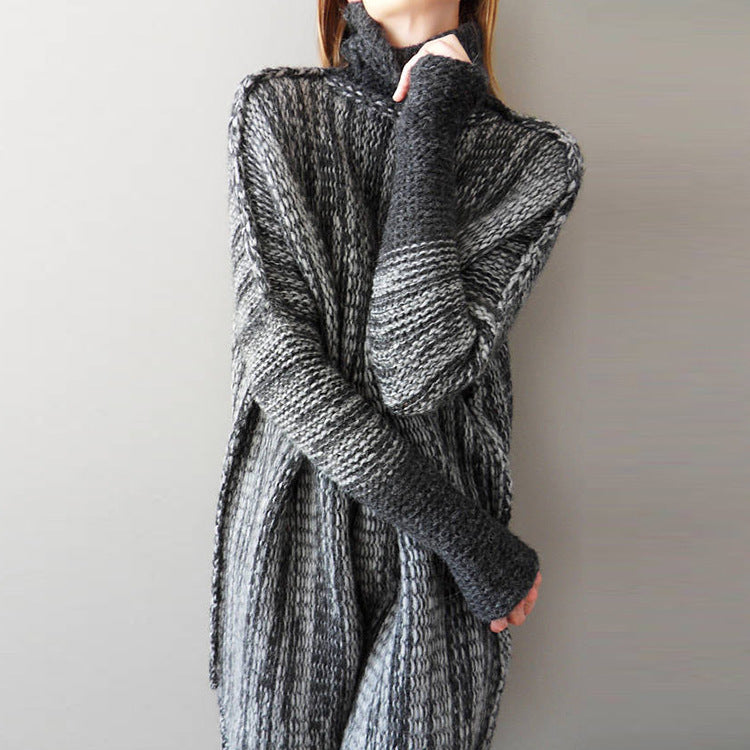 Women's Loose Turtleneck Knitted Sweater