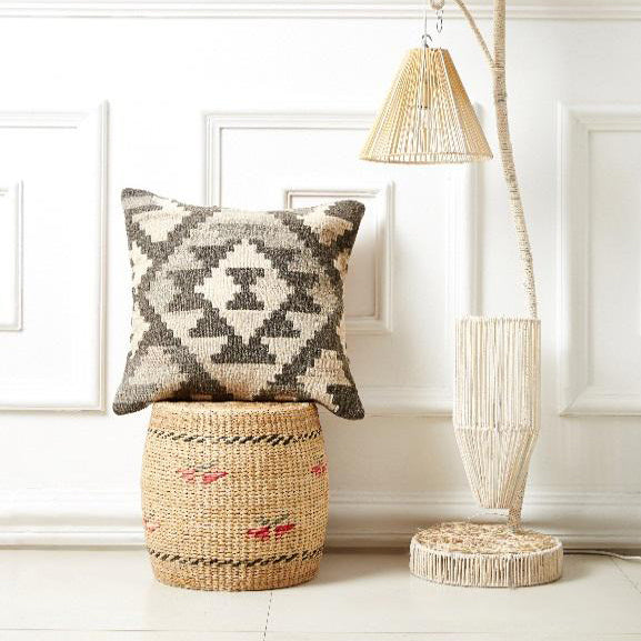 American Country Style Imported From India Ethnic Style Kilim Hand Woven Hard Wool Pillow Cover Cushion