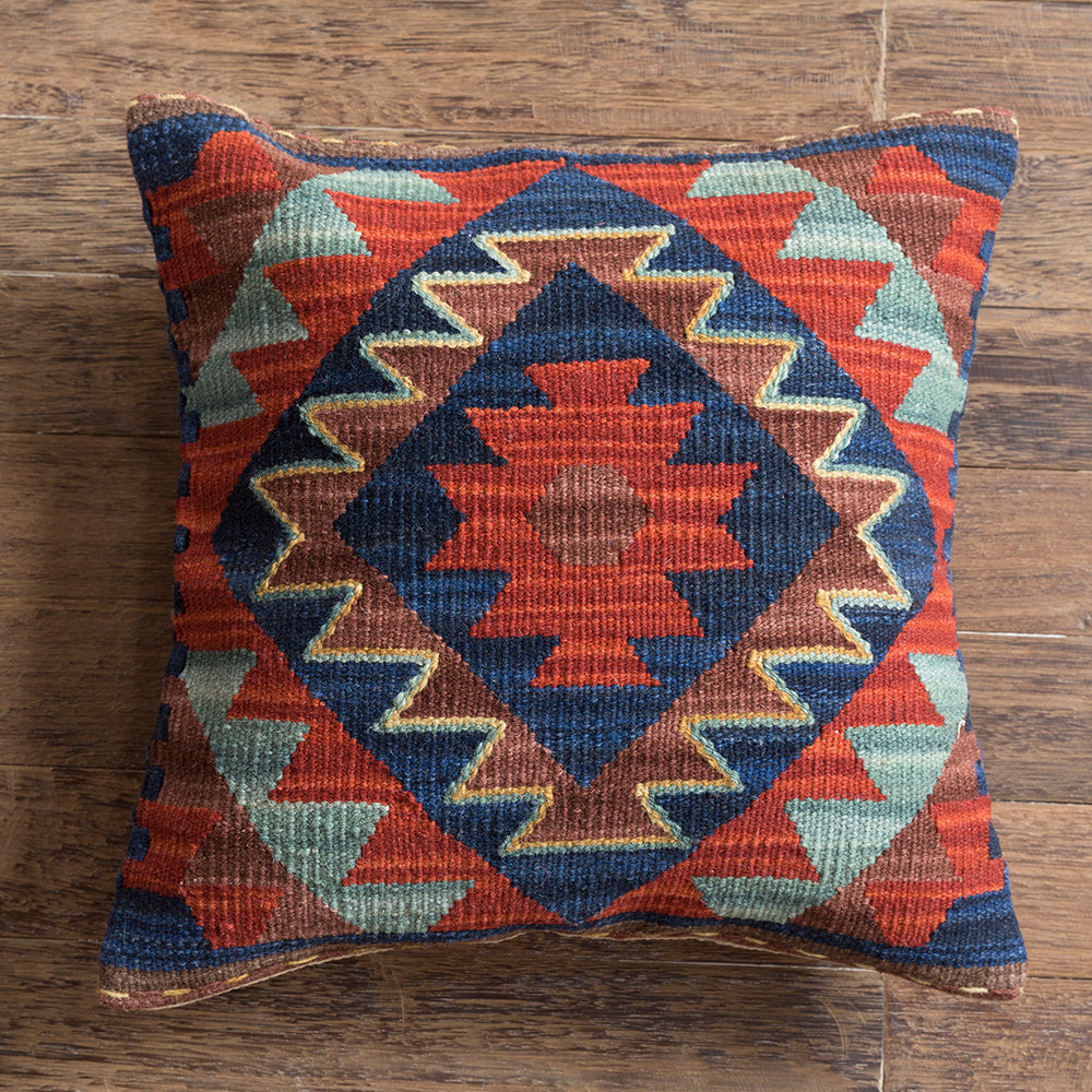 American Country Style Imported From India Ethnic Style Kilim Hand Woven Hard Wool Pillow Cover Cushion