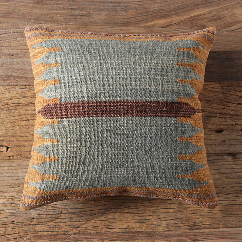 American Country Style Imported From India Ethnic Style Kilim Hand Woven Hard Wool Pillow Cover Cushion