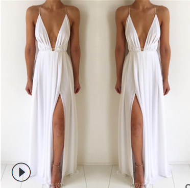 Bigsweety Sexy Maxi Jurk Vrouwen Mouwloze Backless Boho Lange Jurk Bruidsmeisje Formele Summer Party Bandage Slit Jurk Vestidos