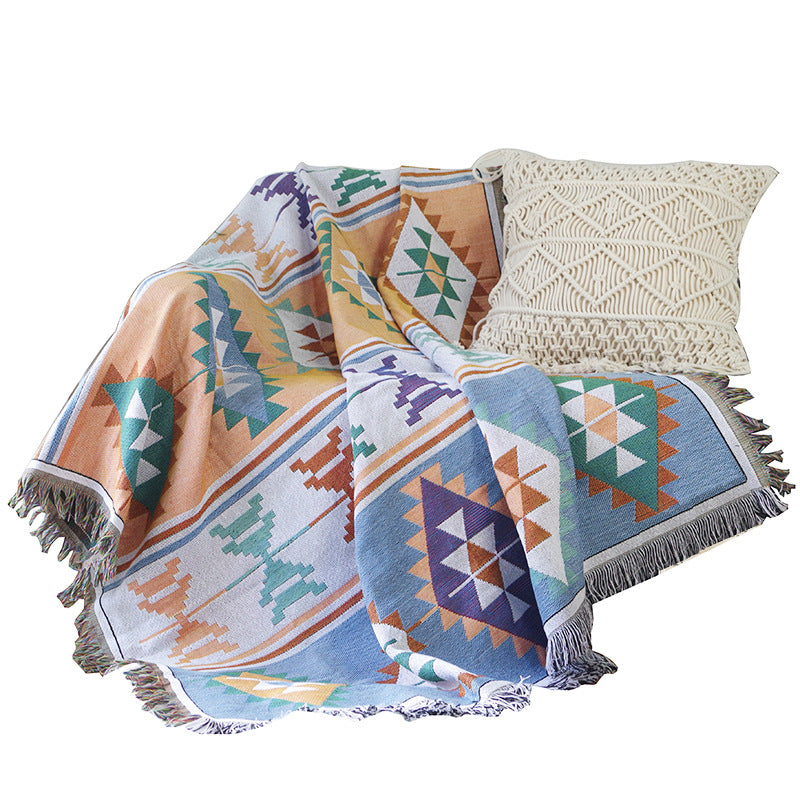Bohemia Sofa Cover Geometric Throw Blanket For Beds Spread Sofa Towel Knitted Blanket