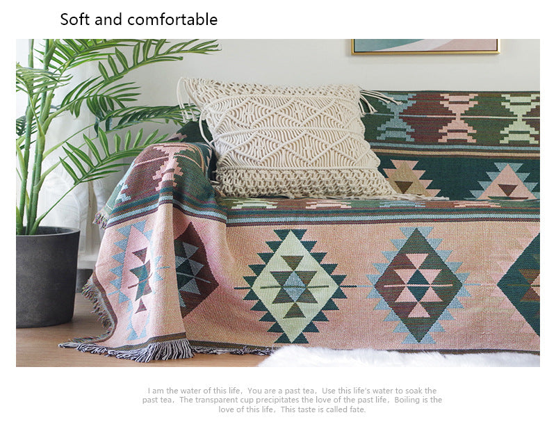 Bohemia Sofa Cover Geometric Throw Blanket For Beds Spread Sofa Towel Knitted Blanket