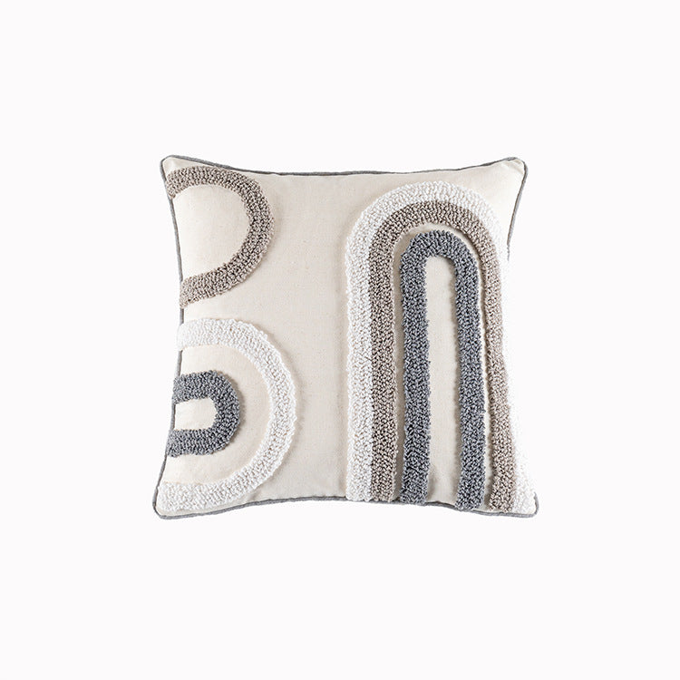 Tufted Loop Pile Pillowcase Modern Minimalist Nordic Style Cushion Cover