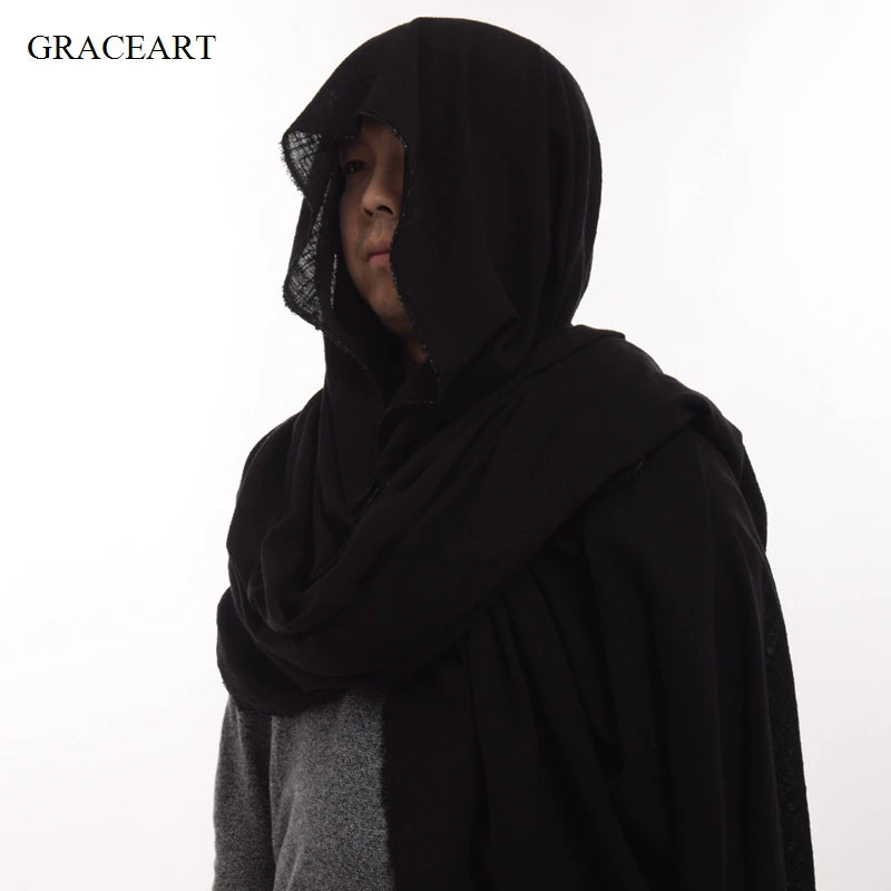 Post Apocalyptic Shawl Shaman Cowl Medieval Costume Hood Cloak Scarf Sash