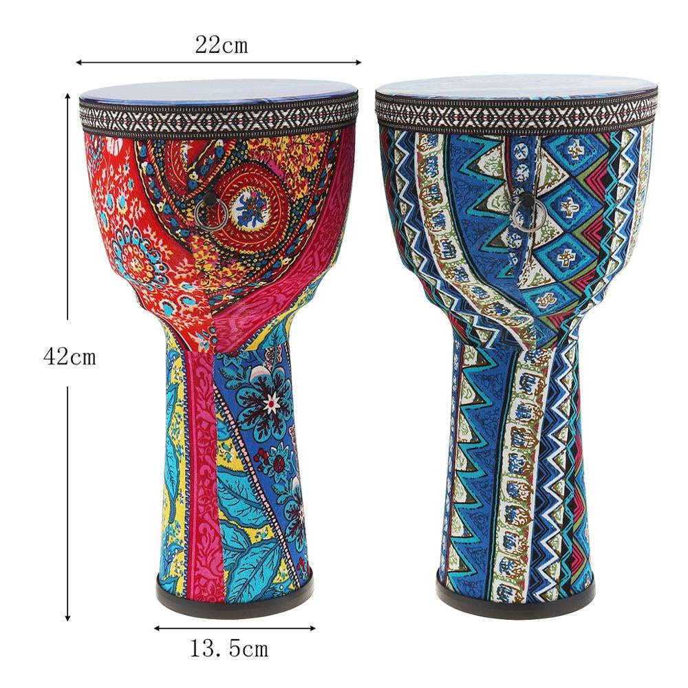 Drums 8 Inch African Djembe Drum Colorful Cloth Art ABS Barrel PVC Skin Children Hand Drum Percussion Instruments
