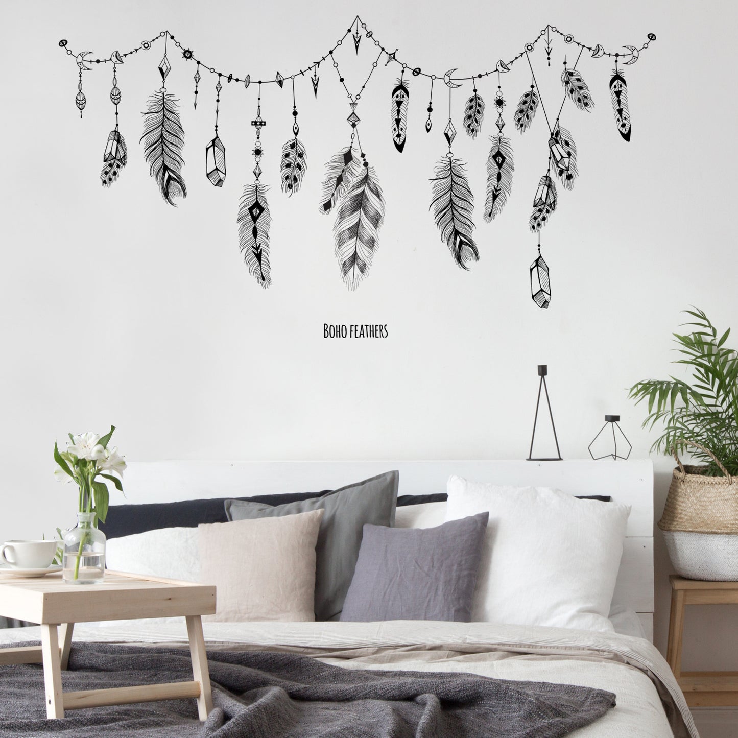 Feather decoration sticker