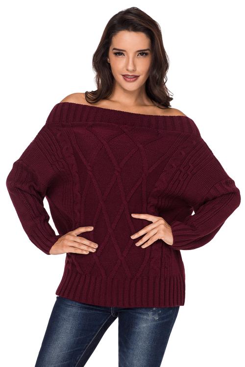 Off The Shoulder Winter Sweater