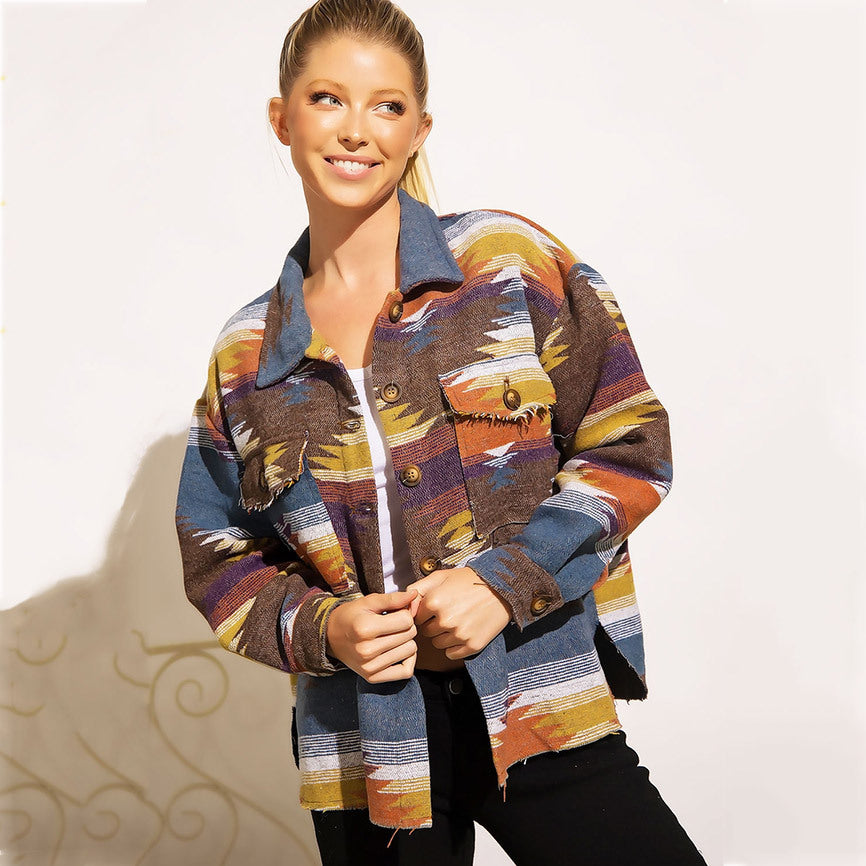 Autumn And Winter New Retro Ethnic Geometry