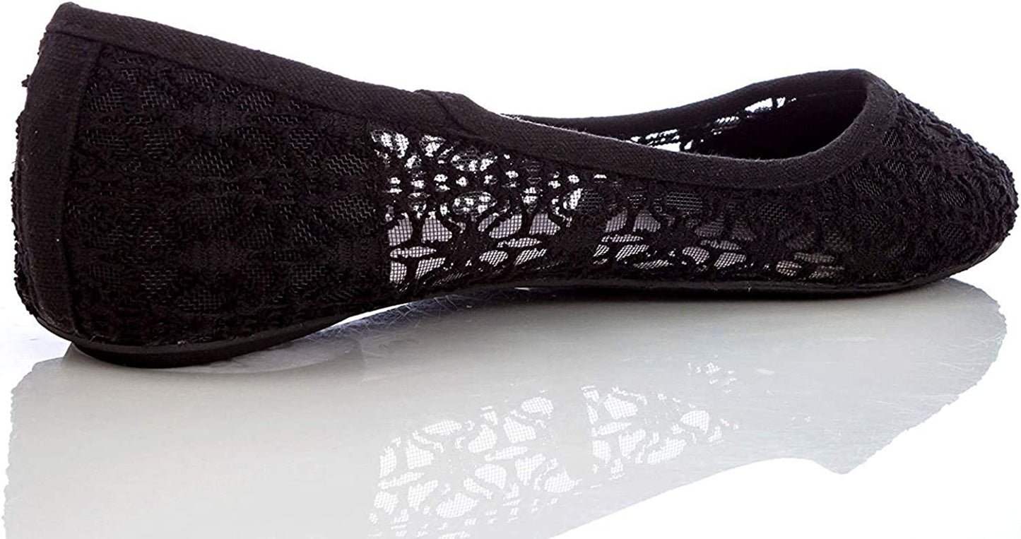 Women'S Breathable Crochet Lace Ballet Flat
