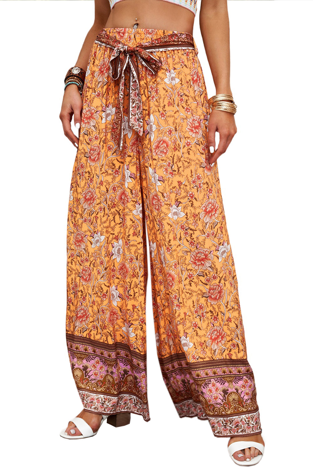 Boho Wide Leg Palazzo Pants