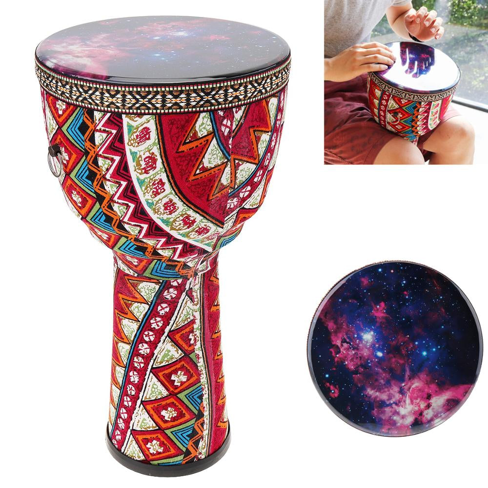 Drums 8 Inch African Djembe Drum Colorful Cloth Art ABS Barrel PVC Skin Children Hand Drum Percussion Instruments