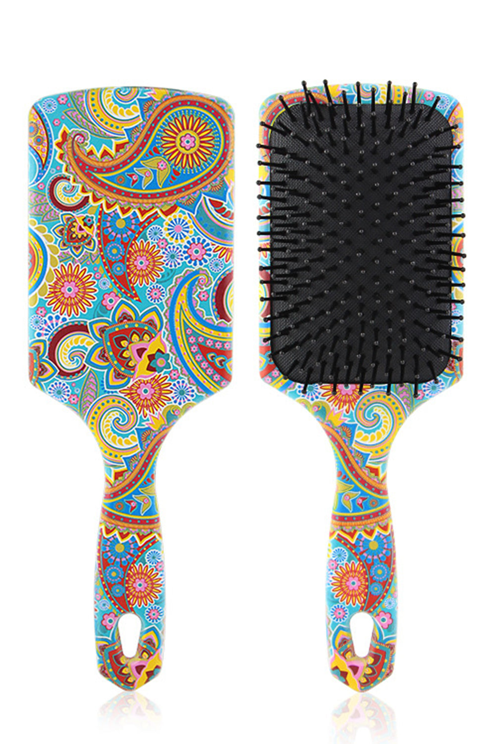 Multicolor Boho Paisley Hair Brush