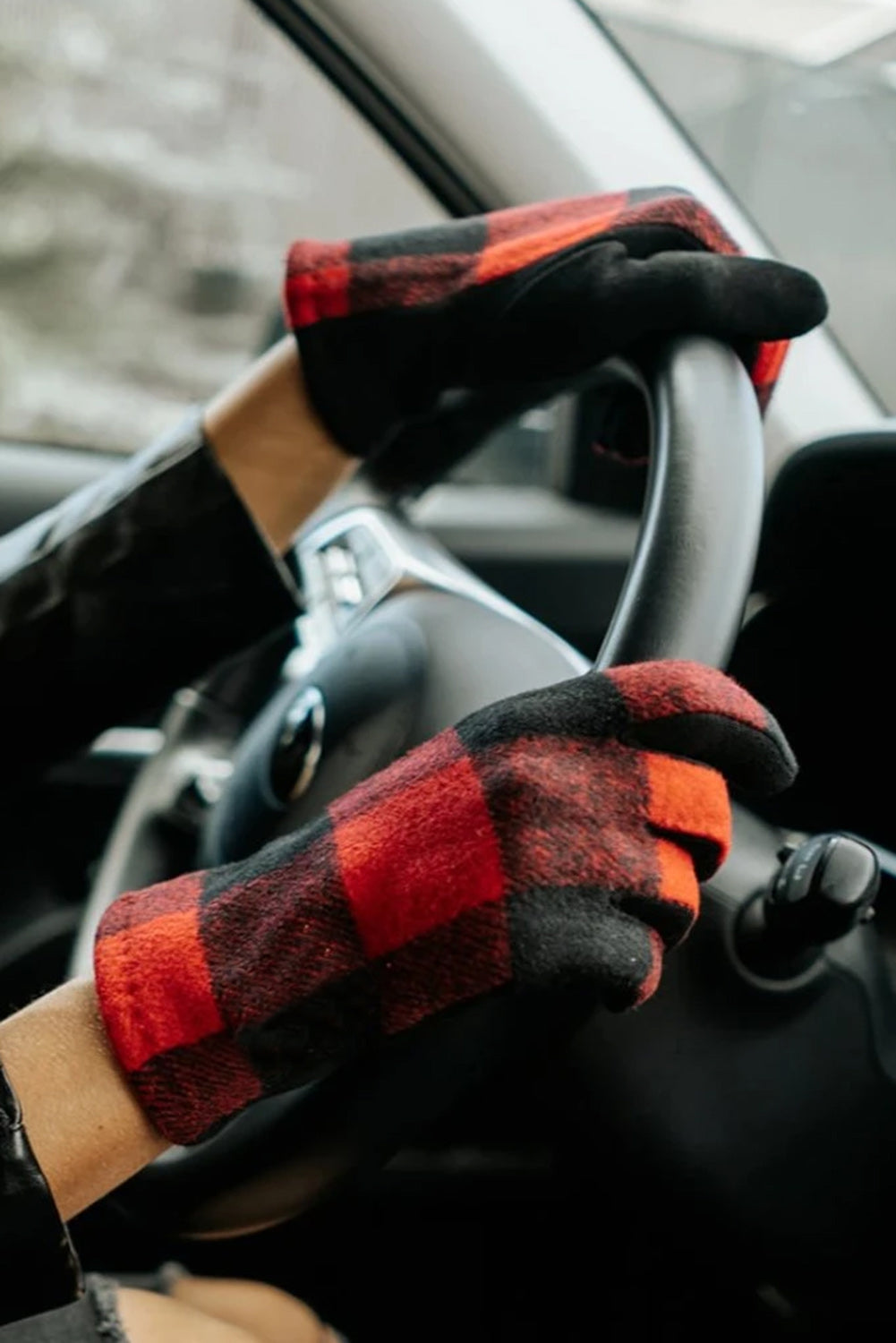 Screen Touch Plaid Gloves