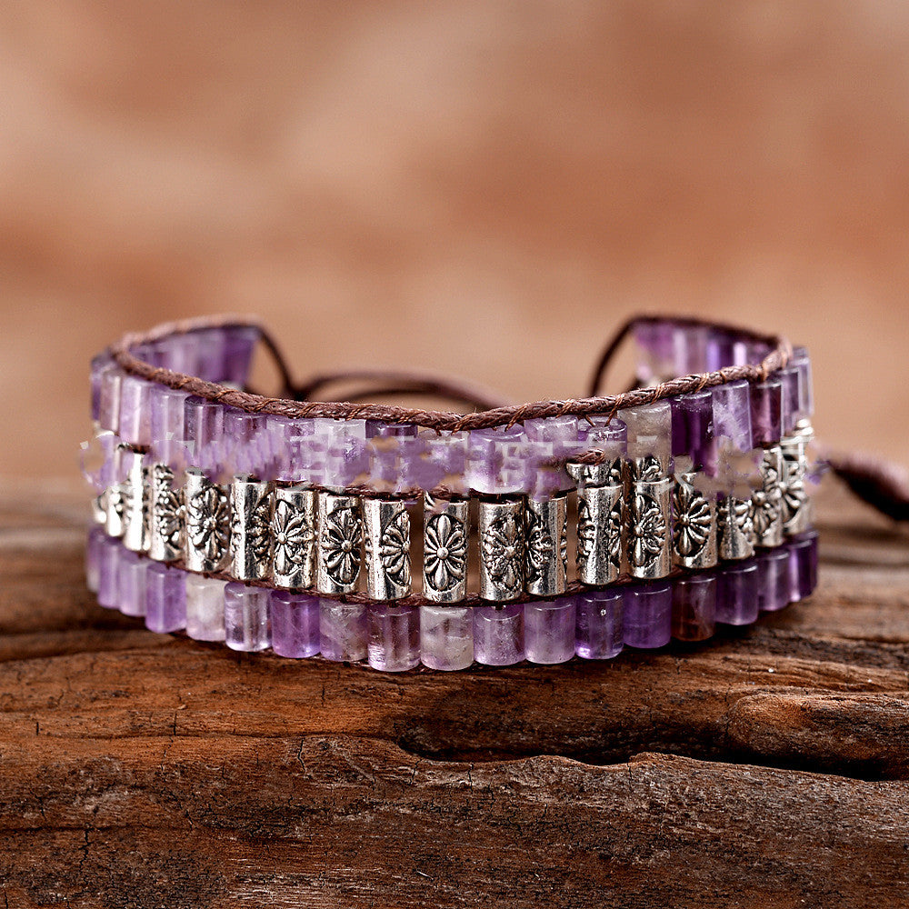 Amethyst Vintage Boho Bracelet