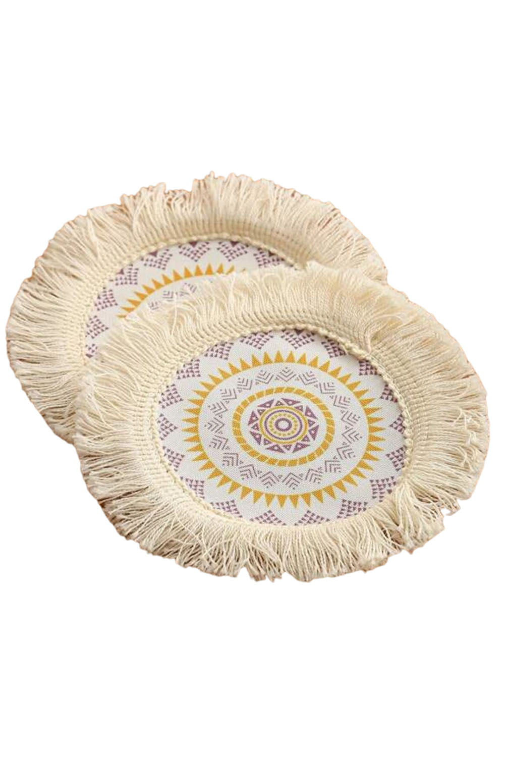 Bohemian Fringe Round Coaster 35cm*35cm