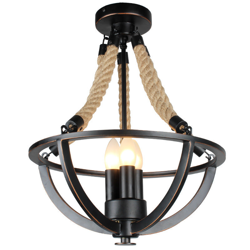 Nordic Retro Personality Creative Hemp Rope Chandelier