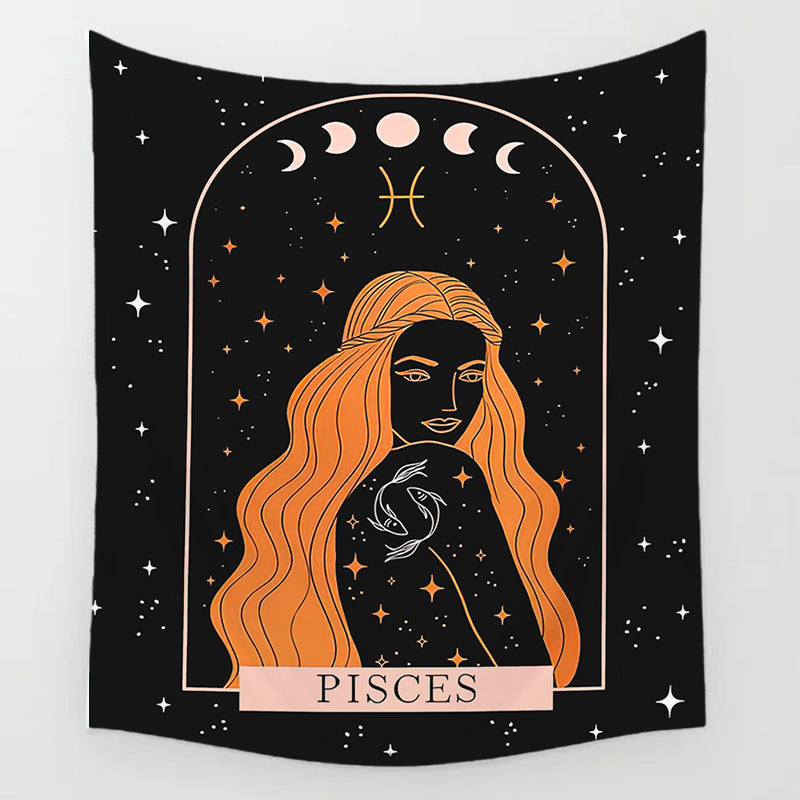 The Background Of The Sun Moon And Stars Decorates The Room Tapestry