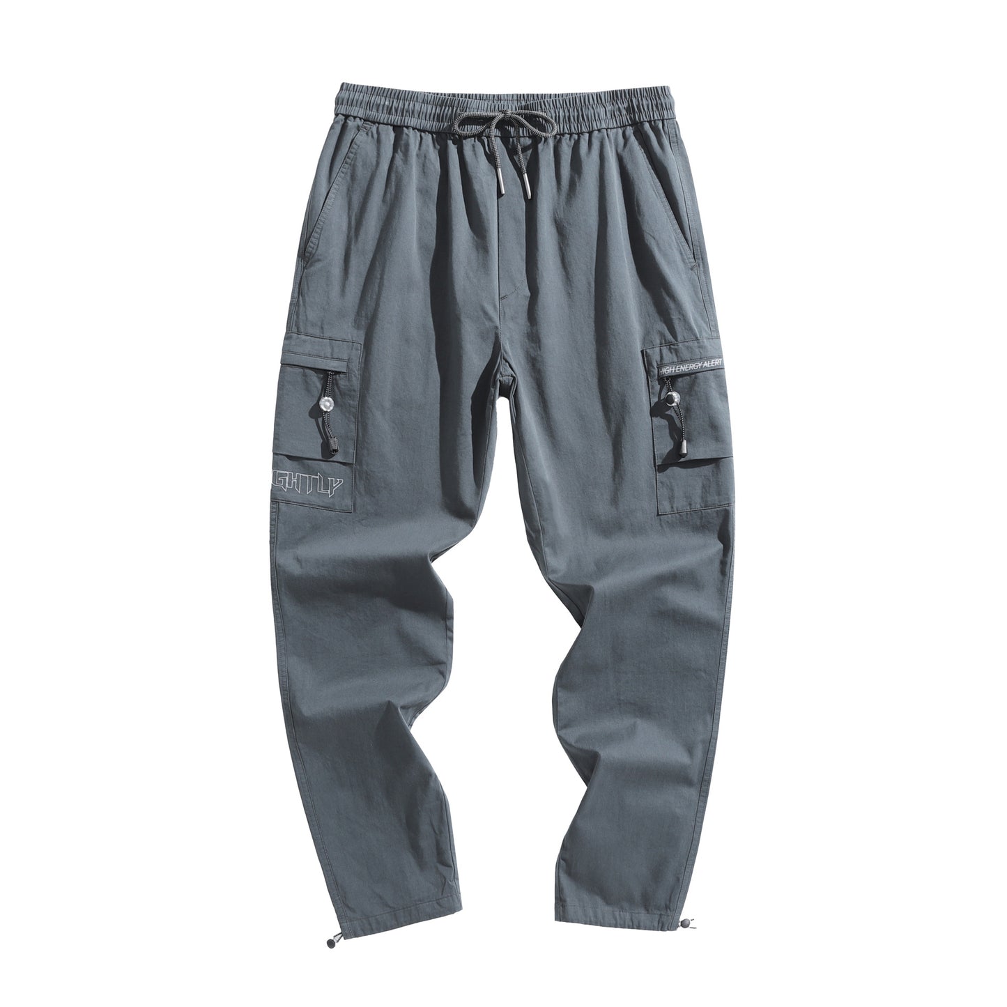 Pure cotton long pants, men's new Korean version, loose and thin casual Multi Pocket overalls