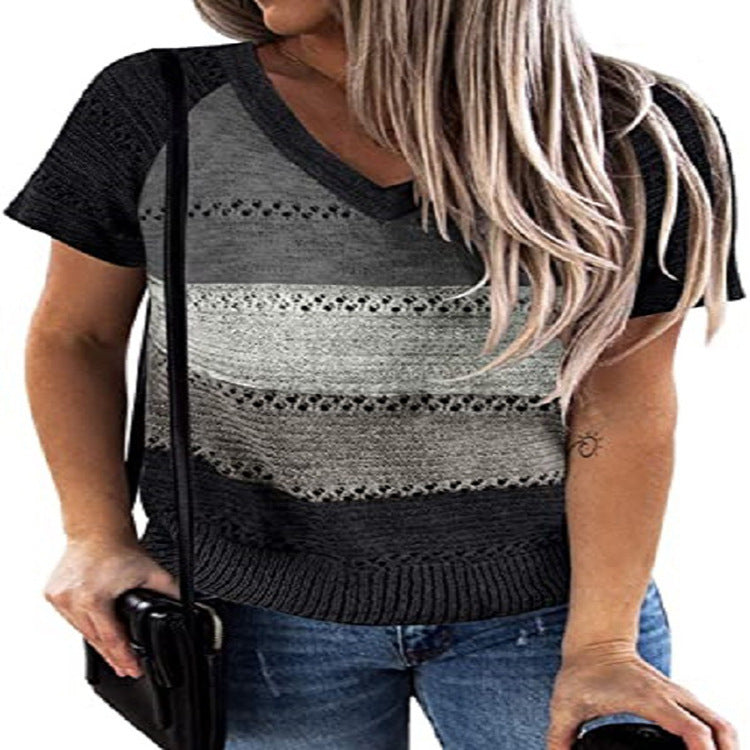 Leisure V Neck Long Sleeve Pullover Shirt