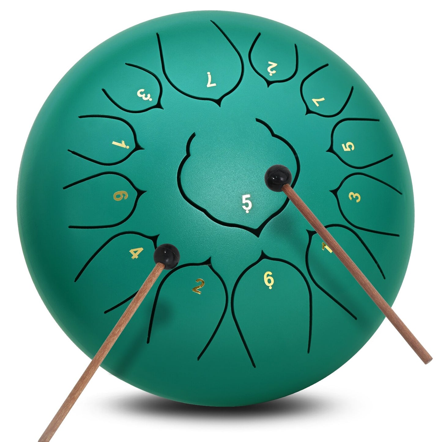 CVNC Steel Tongue Drum 12 Inch 13 Note Lotus Style Drum with Drumstick Drum Bag Music Book Percussion Instruments Accessories