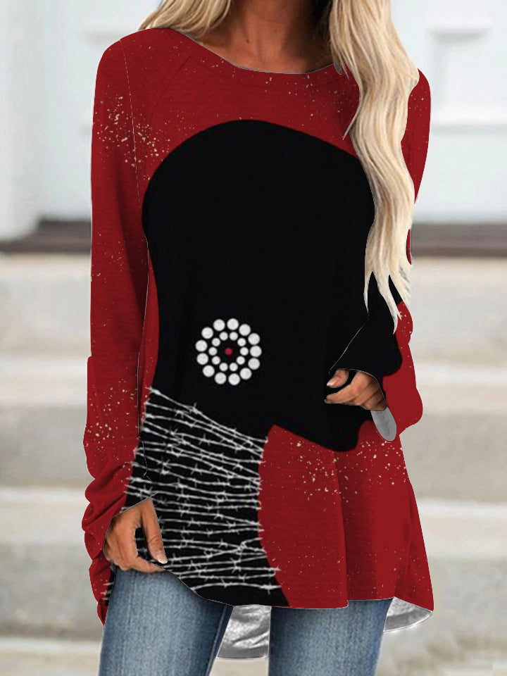 Spring Leisure Loose Pullover Long Sleeves