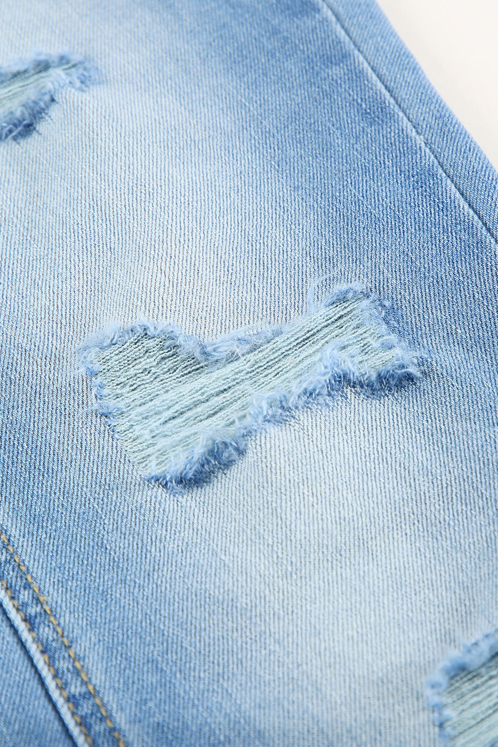Dark Blue Mid Rise Button Front Flare Denim