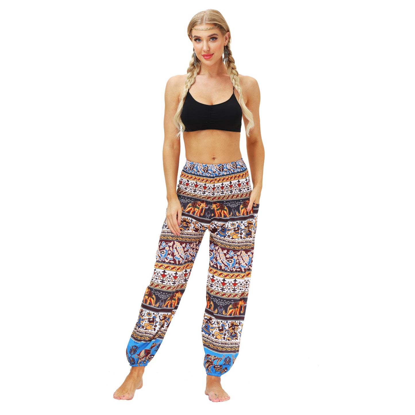 Boho Print Women's Workout Pants