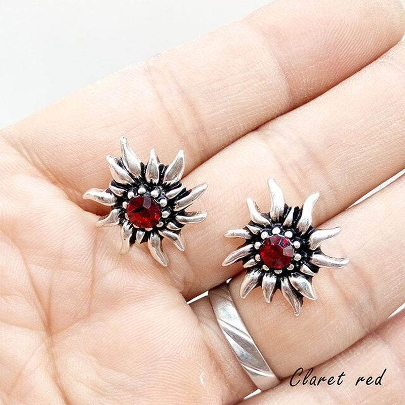 Ladies' Stud Earrings Traditional Colours German Edelweiss Rhinestone Earring Oktoberfest Party Fashion Jewelry Wholesale
