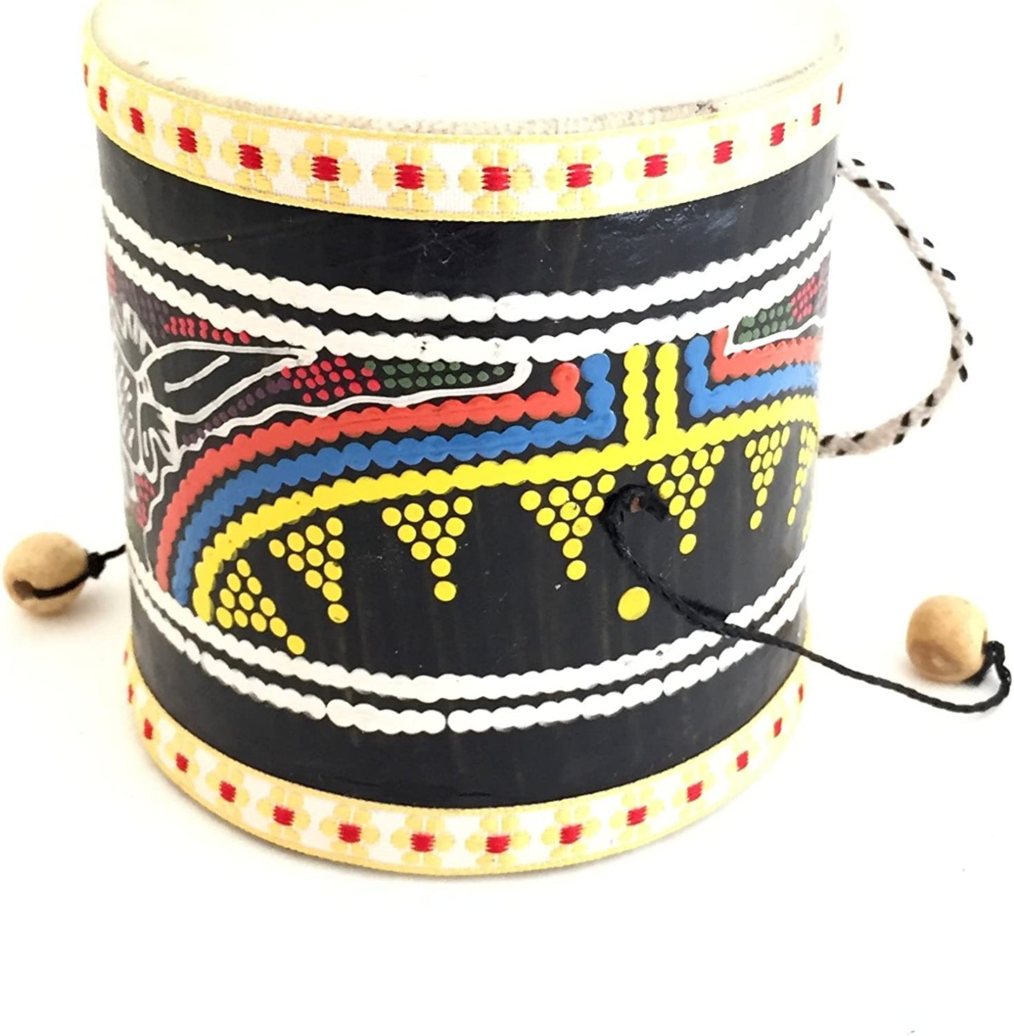 Djembe Drum Wood Hand Drum Hand Painted Damaru Mini Drum - ® BRAND - Professional Sound