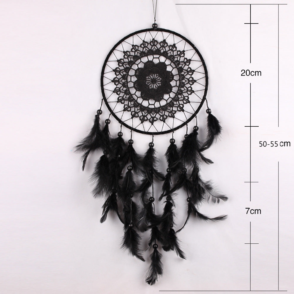 Natural Feather Big Lace Dream Catcher
