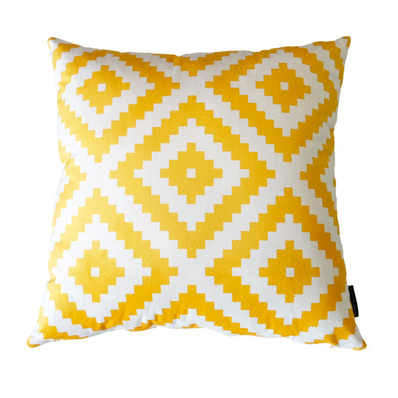Nordic Velvet Geometric Simplicity Pillow Case