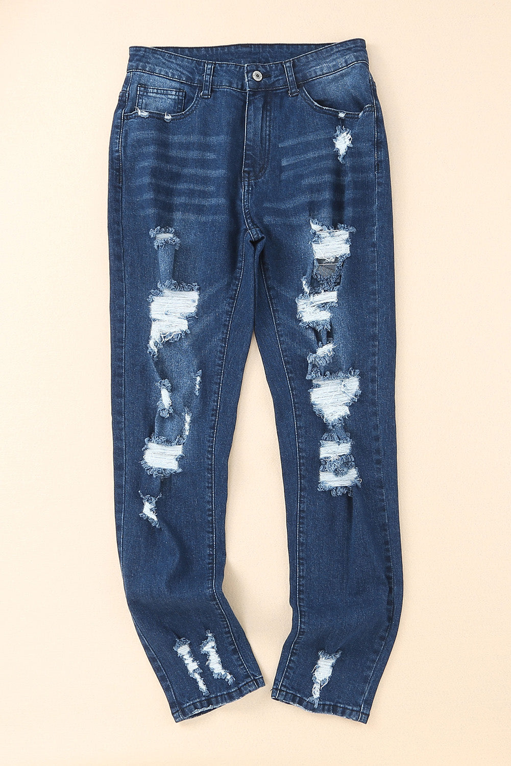 Distressed High Waist Skinny Jeans