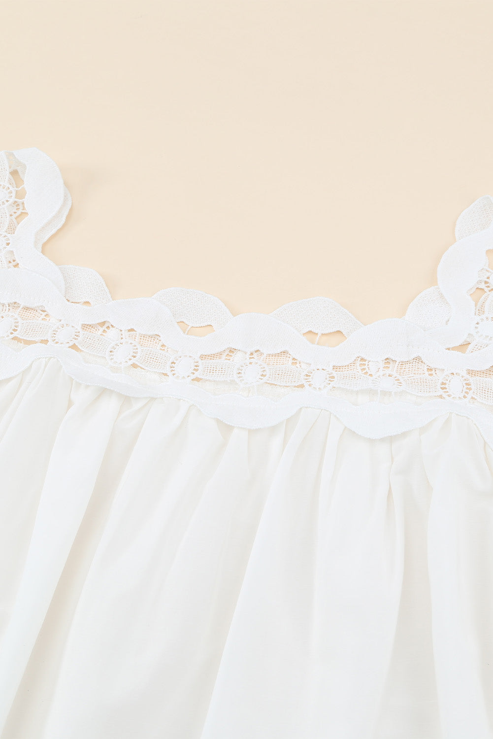 Green Drak Green Crochet Trim Hollow-out Blouse