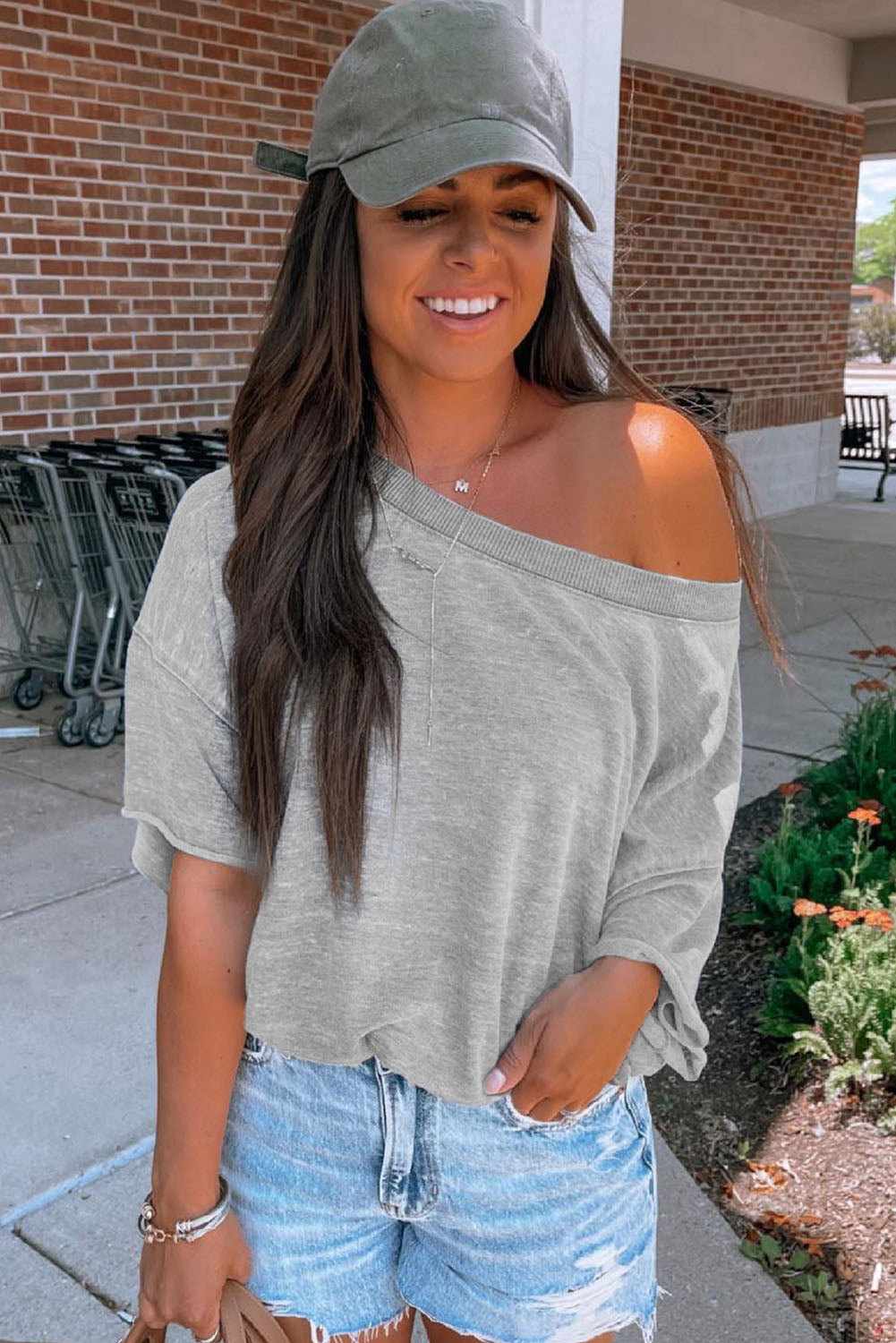 Drop Shoulder Sleeve Oversize Bodysuit