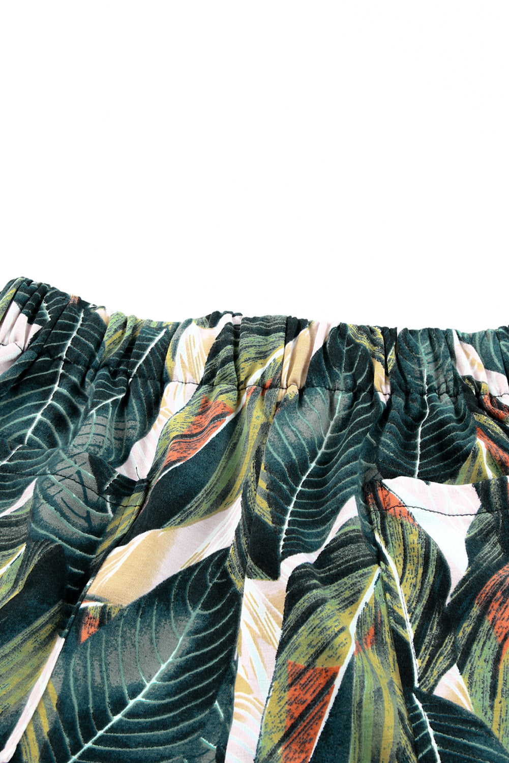 Print Drawstring Casual Elastic Waist Pocketed Shorts
