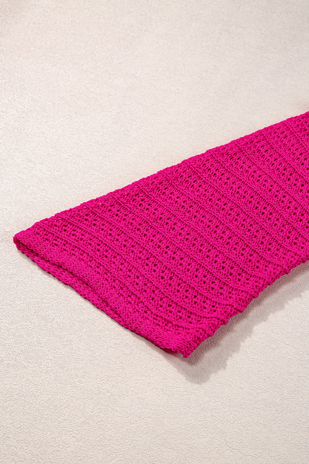 White Hollow-out Knit Kimono Lightweight Cardigan