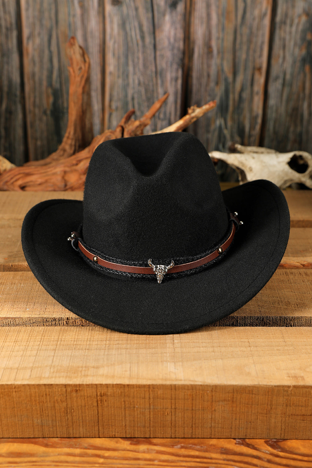 Metal Cowhead Western Cowboy Hat